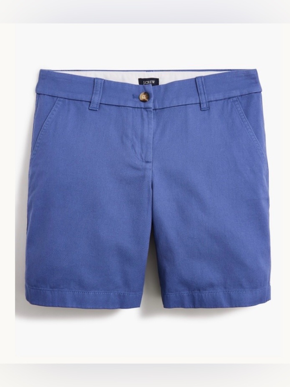 NWT J. Crew Factory 7" Classic Chino Short Noble Peri Blue Size 14
